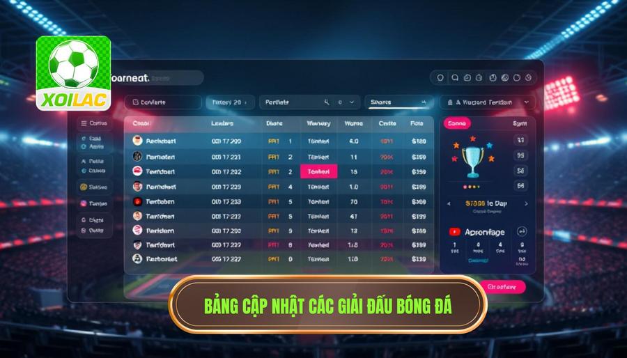 Bảng tổng hợp các giải đấu được cập nhật thường xuyên